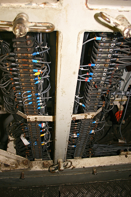 Terminal bars in 50030 being wired up