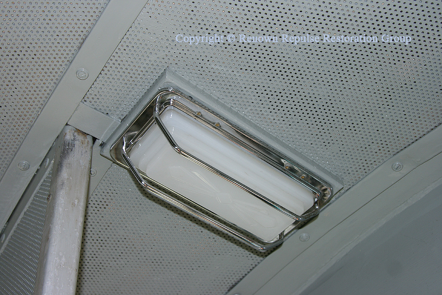Cab light fitting rechromed to a high standard