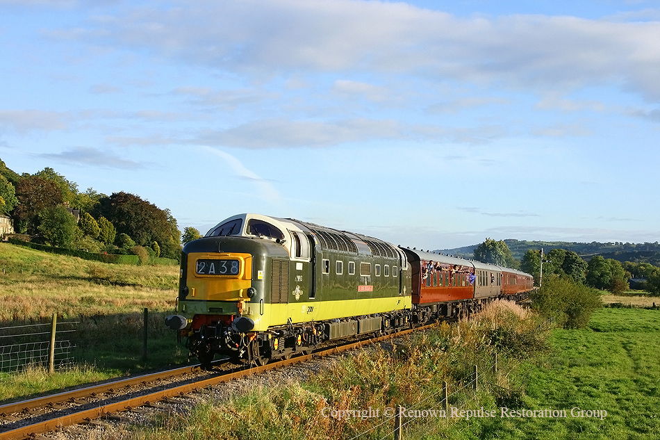 D9016 heading towards Rowsley for the last time