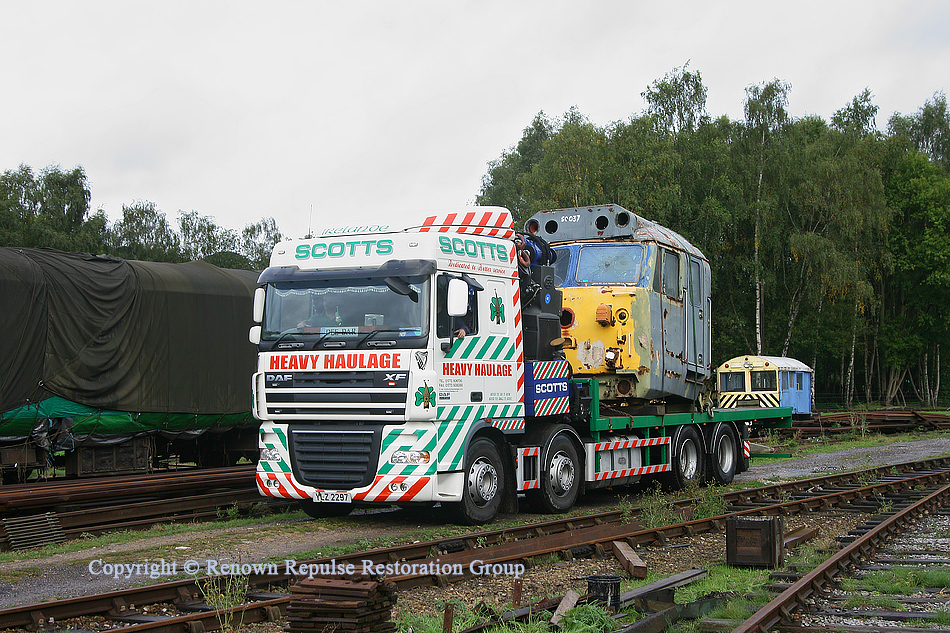 50037 Illustrious cab arrives at Rowsley